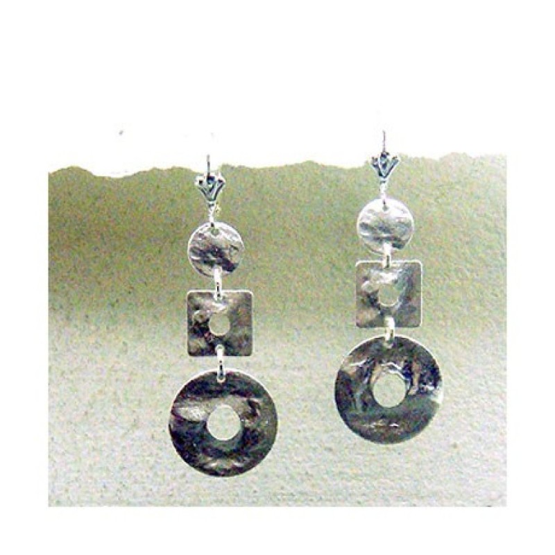 עגיל מיקס כסף מסנוור מאת אדיטה | עגילים של Edita Jewelry